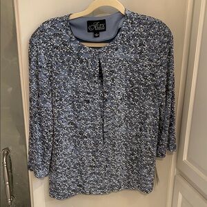 Alex Evenings Women's Patterned Blouse L